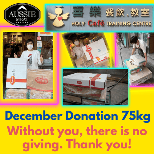 Aussie Meat donated 75kg to Holy Café! | Donation | Dec 2021 - Aussie Meat, Meat delivery, online butcher, BBQ Grills, Wine