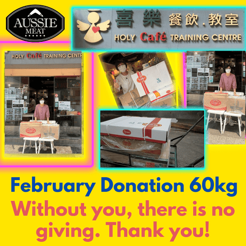 Aussie Meat donated 60kg to Holy Café! | Donation | Feb 2022 - Aussie Meat, Meat delivery, online butcher, BBQ Grills, Wine