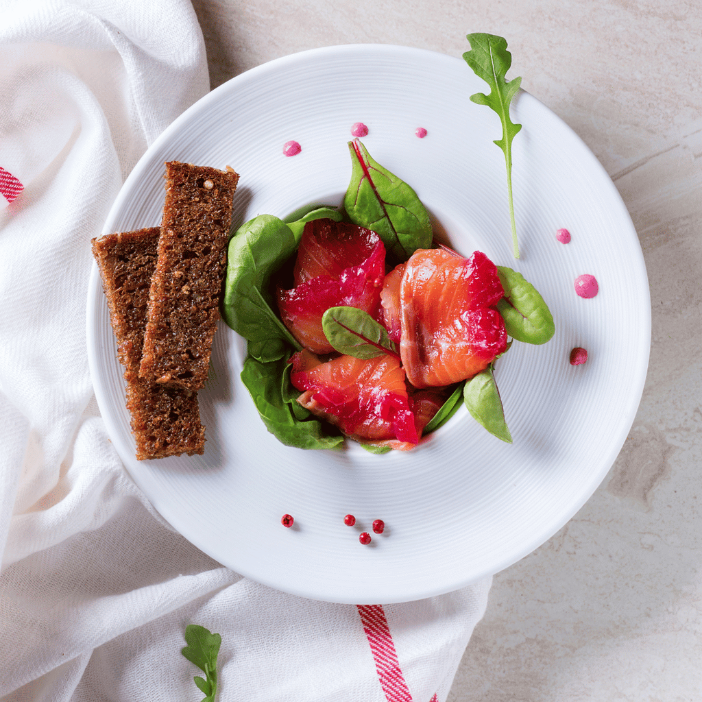 How To Prepare Smoked Salmon With Horseradish Crème Fraiche And Beetroot Salad? 😍😍🌈🌈 - Aussie Meat, Meat delivery, online butcher, BBQ Grills, Wine