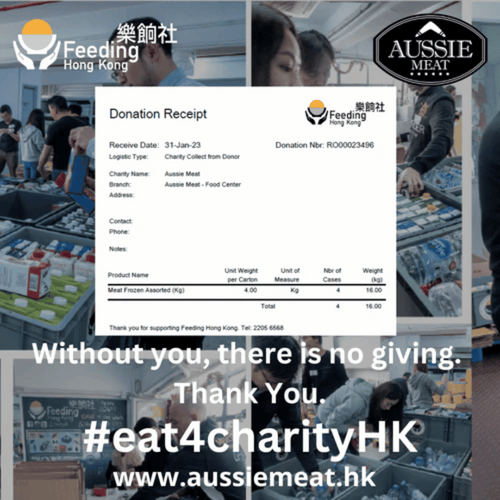 Aussie Meat donated Australian Leg Hams to Feeding HK | Donation | Jan 2023😍😍🌈🌈 - Aussie Meat, Meat delivery, online butcher, BBQ Grills, Wine