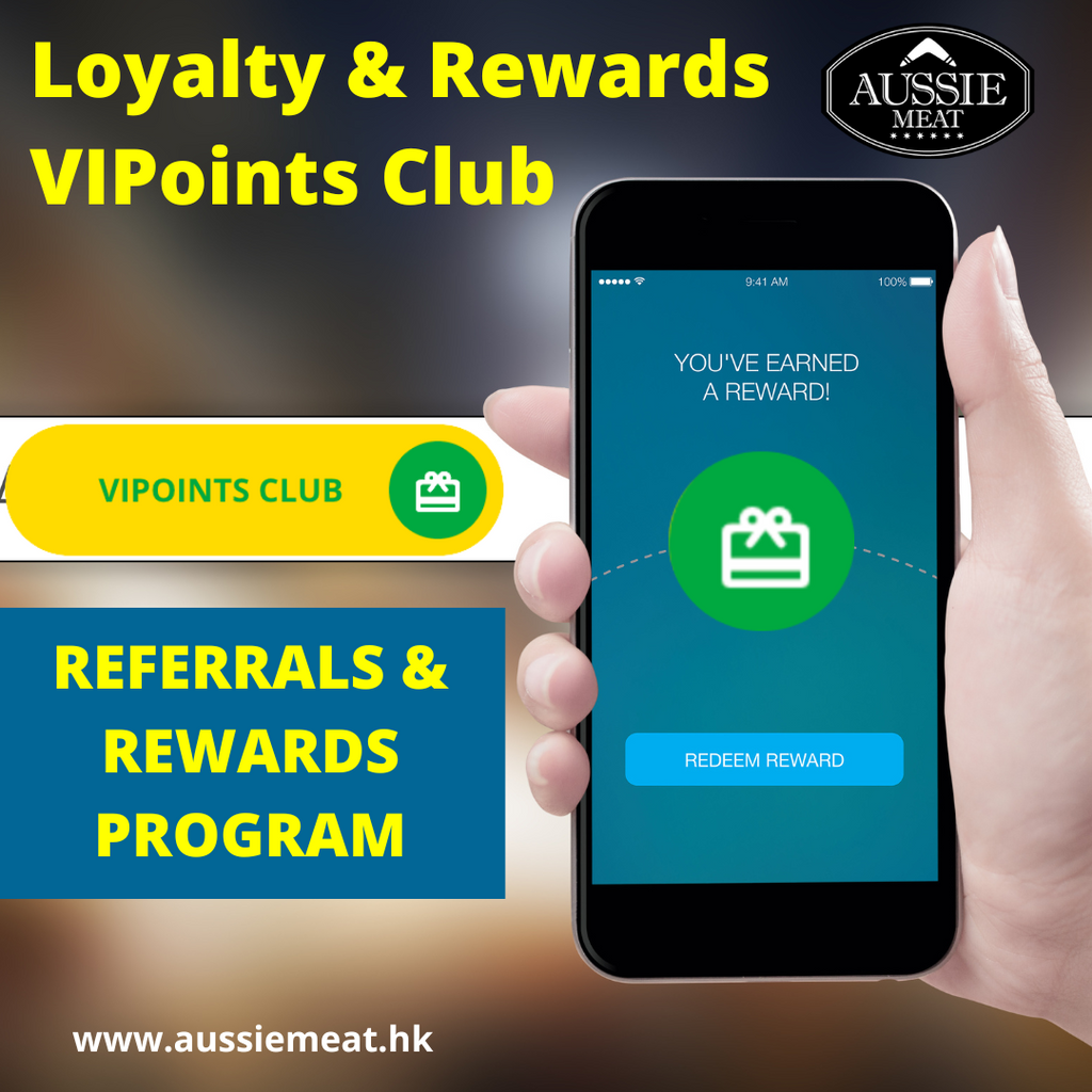 VIPOINTS CLUB - REFERRALS AND REWARDS - Aussie Meat, Meat delivery, online butcher, BBQ Grills, Wine