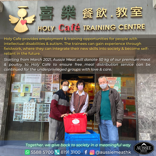 Aussie Meat donated 60kg to Holy Café! | Donation | Mar 2021 - Aussie Meat, Meat delivery, online butcher, BBQ Grills, Wine