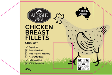 Australian Hormone Free Chicken Breasts (Skin-Off & Boneless, 400g) | Buy 9 Get 1 Free