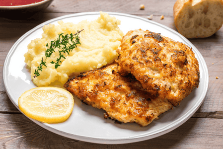 Wholesale Australian Hormone Free Cooked Southern Chicken Thigh Schnitzel (Skinless & Boneless, 1kg pack, approx 160g per piece) | Buy 16 Get 4 Free - Aussie Meat, Meat Delivery, Online Butcher, BBQ Grills, Wine