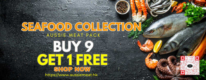 Seafood collection promotion by Aussie Meat: Buy 9, get 1 free