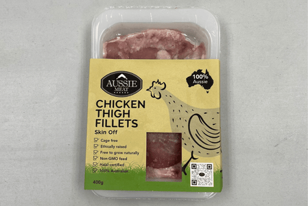 Australian Hormone Free Chicken Thigh Fillets (Skin-Off & Boneless, 400g) | Buy 9 Get 1 Free - Aussie Meat, Meat Delivery, Online Butcher, BBQ Grills, Wine