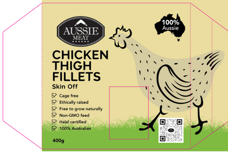 Australian Hormone Free Chicken Thigh Fillets (Skin-Off & Boneless, 400g) | Buy 9 Get 1 Free - Aussie Meat, Meat Delivery, Online Butcher, BBQ Grills, Wine