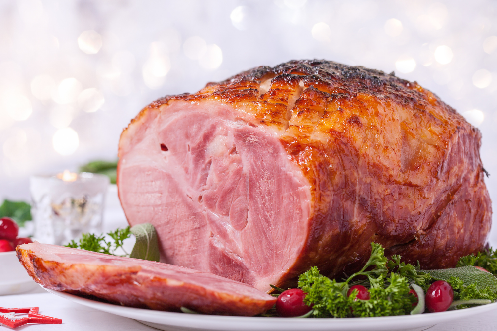 Chilled Christmas Maple Smoked Gammon Boneless Cooked Leg Ham Skin-On (~2Kg) | Limited Stock | PRE-ORDER Delivery From 13 Dec - Aussie Meat, Meat Delivery, Online Butcher, BBQ Grills, Wine